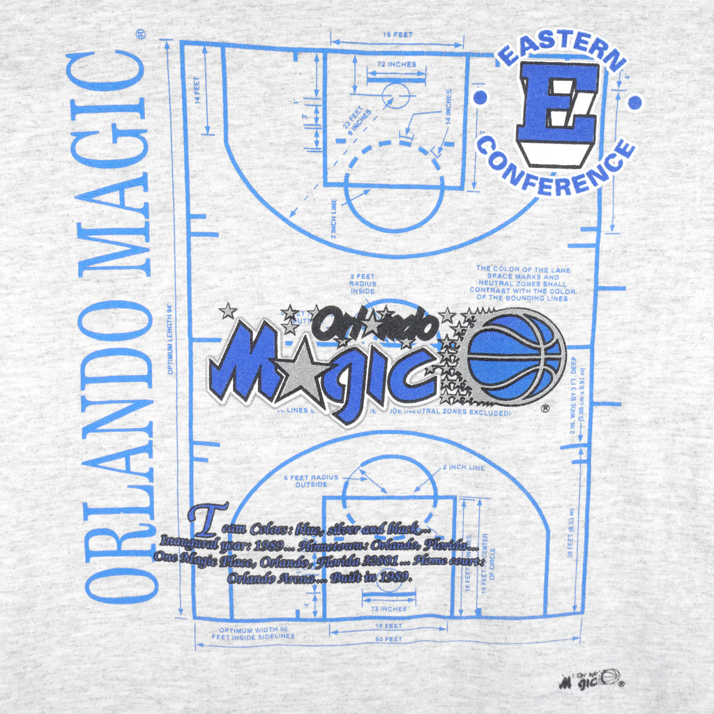 NBA (Nutmeg) - Orlando Magic Single Stitch T-Shirt 1990s Large Vintage Retro Basketball