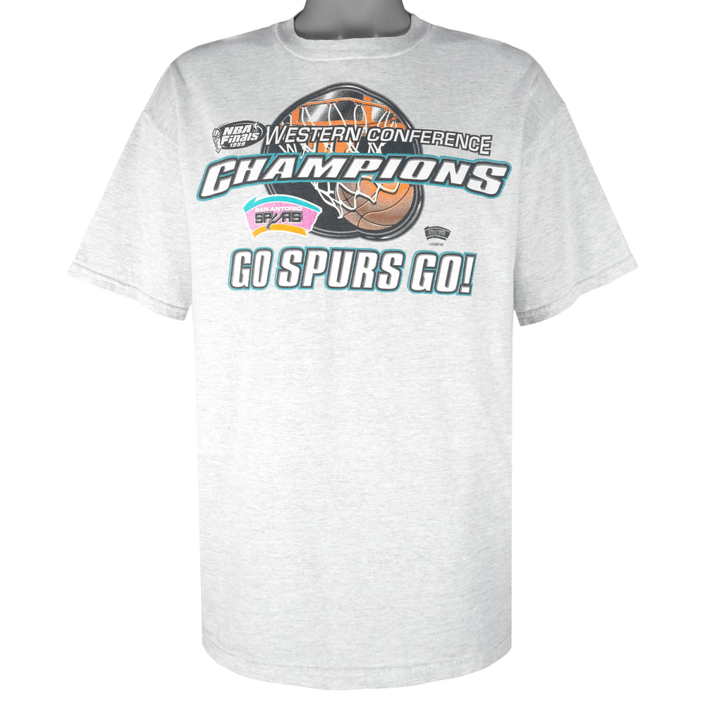 NBA (Tultex) - San Antonio Spurs Champions T-Shirt 1990s X-Large Vintage Retro Basketball