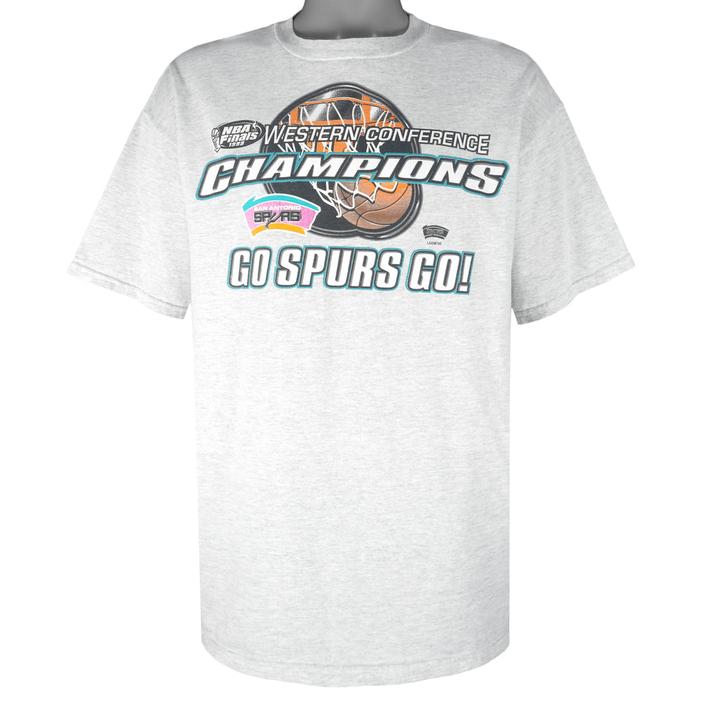 NBA (Tultex) - San Antonio Spurs Champions T-Shirt 1990s X-Large Vintage Retro Basketball
