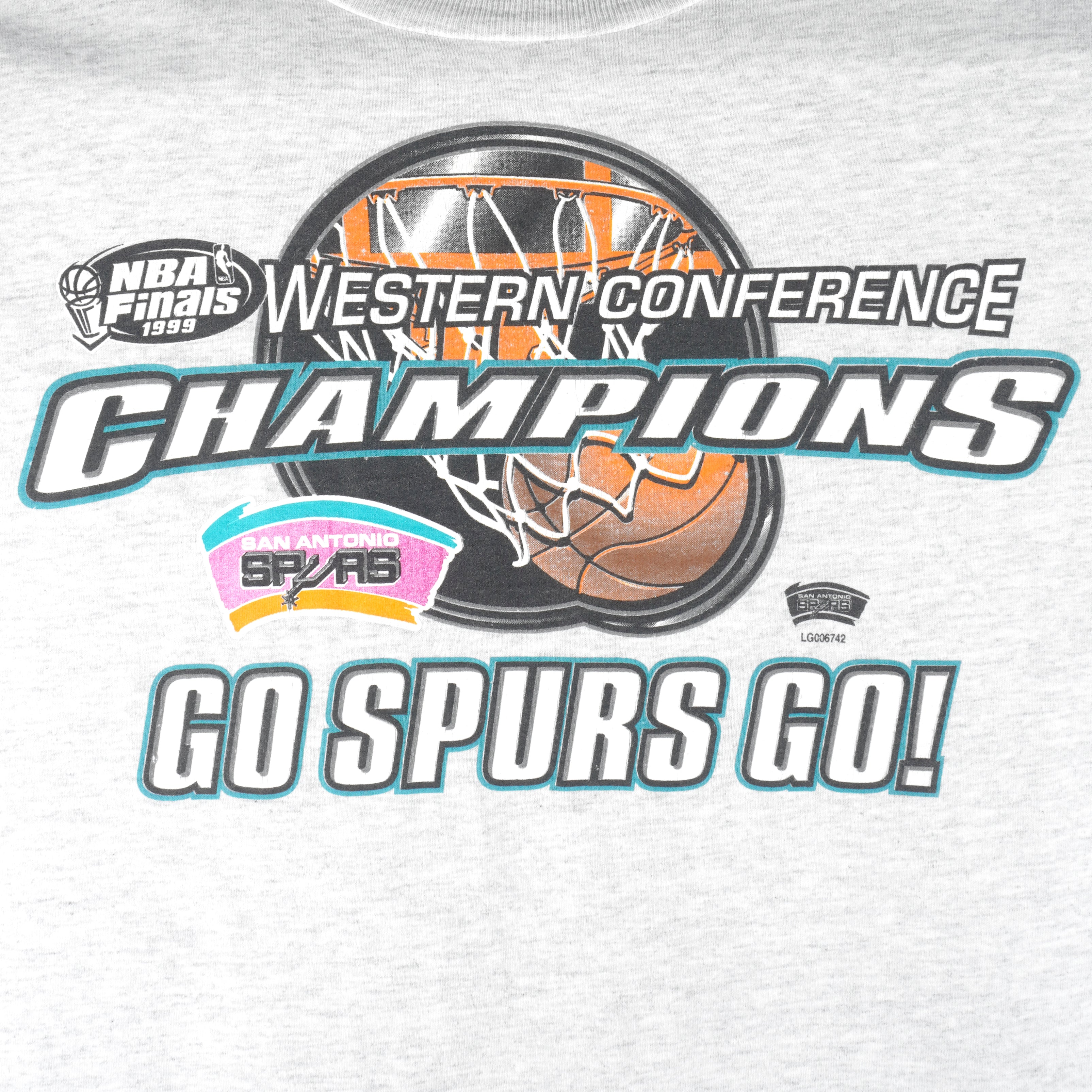 NBA (Tultex) - San Antonio Spurs Champions T-Shirt 1990s X-Large Vintage Retro Basketball