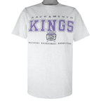 NBA (All American Wear) - Sacramento Kings Single Stitch T-Shirt 1990s X-Large Vintage Retro Basketball