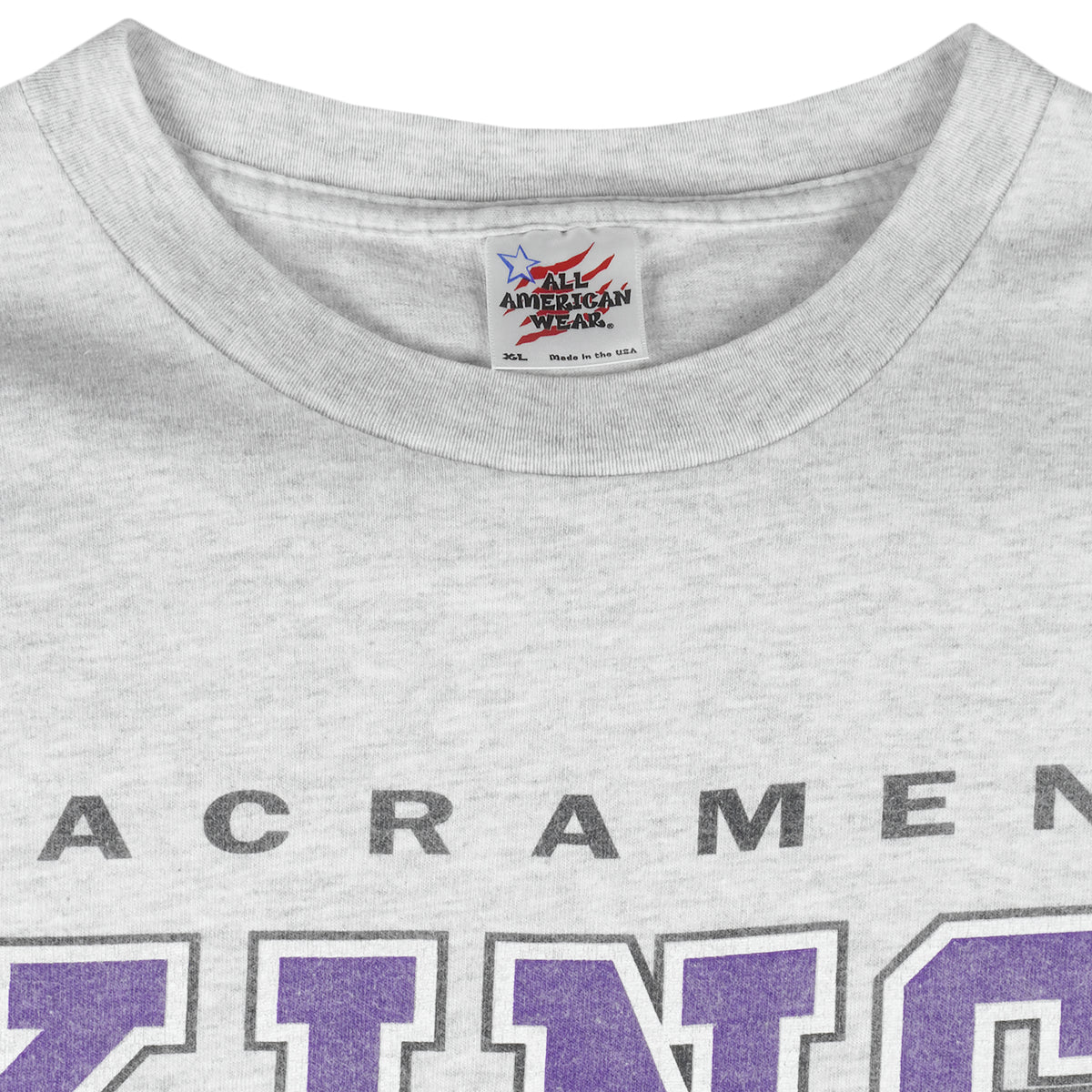 NBA (All American Wear) - Sacramento Kings Single Stitch T-Shirt 1990s X-Large Vintage Retro Basketball