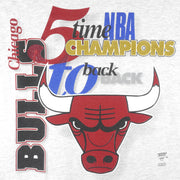 NBA (CSA) - Chicago Bulls 5 Time Champs T-Shirt 1990s Large Vintage Retro Basketball