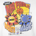 Starter (NBA) - Houston Rockets VS Orlando Magic Single Stitch T-Shirt 1995 Large Vintage Retro Basketball