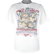 MLB (Salem) - Minnesota Twins Caricature Champs Single Stitch T-Shirt 1991 Large Vintage Retro Baseball
