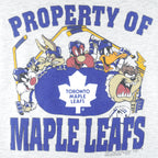 NHL - Toronto Maple Leafs With Looney Tunes Single Stich T-Shirt 1993 Medium Vintage Retro Hockey