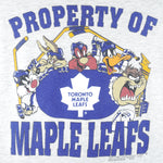 NHL - Toronto Maple Leafs With Looney Tunes Single Stich T-Shirt 1993 Medium Vintage Retro Hockey