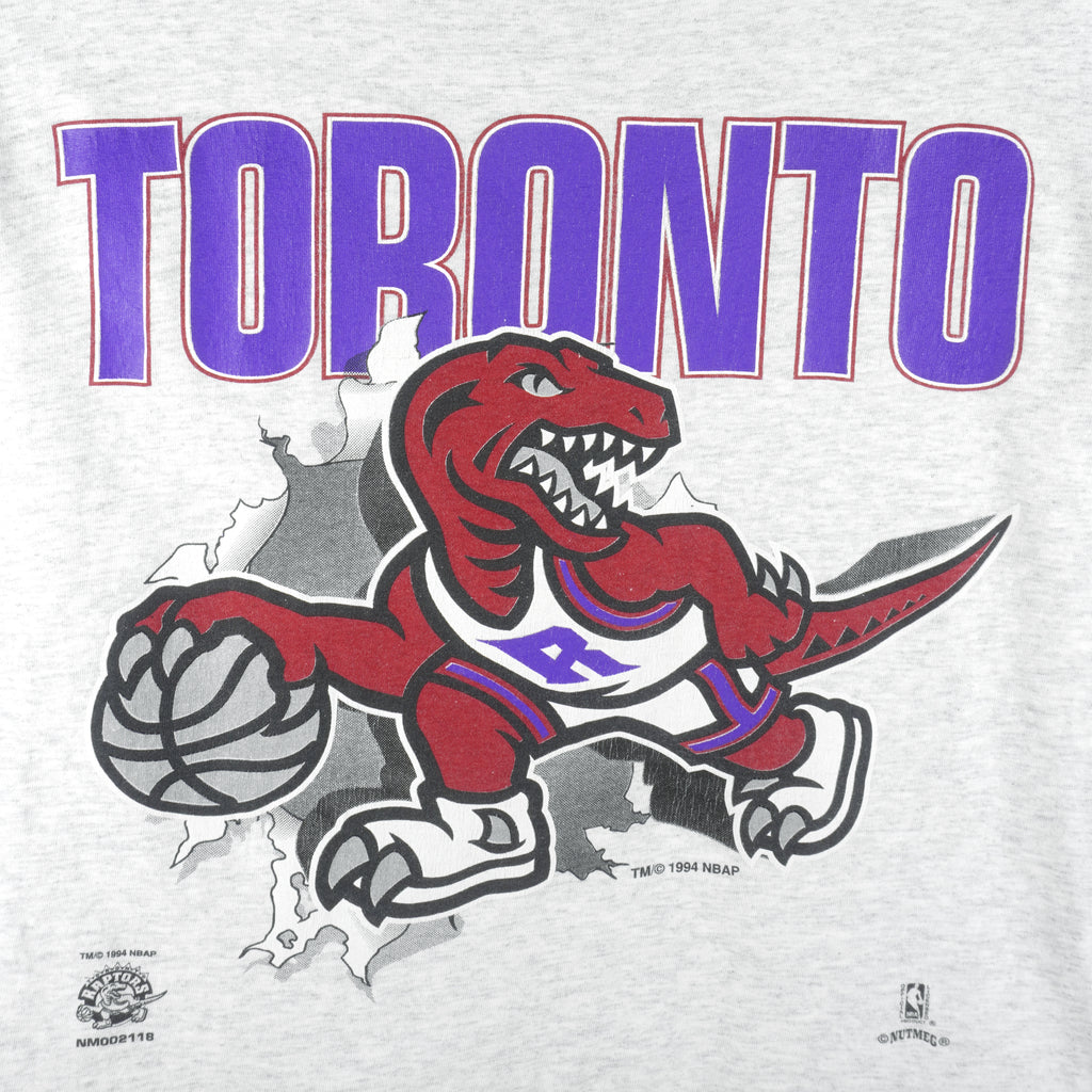 NBA (Nutmeg) - Toronto Raptors Breakout T-Shirt 1994 Medium Vintage Retro Basketball