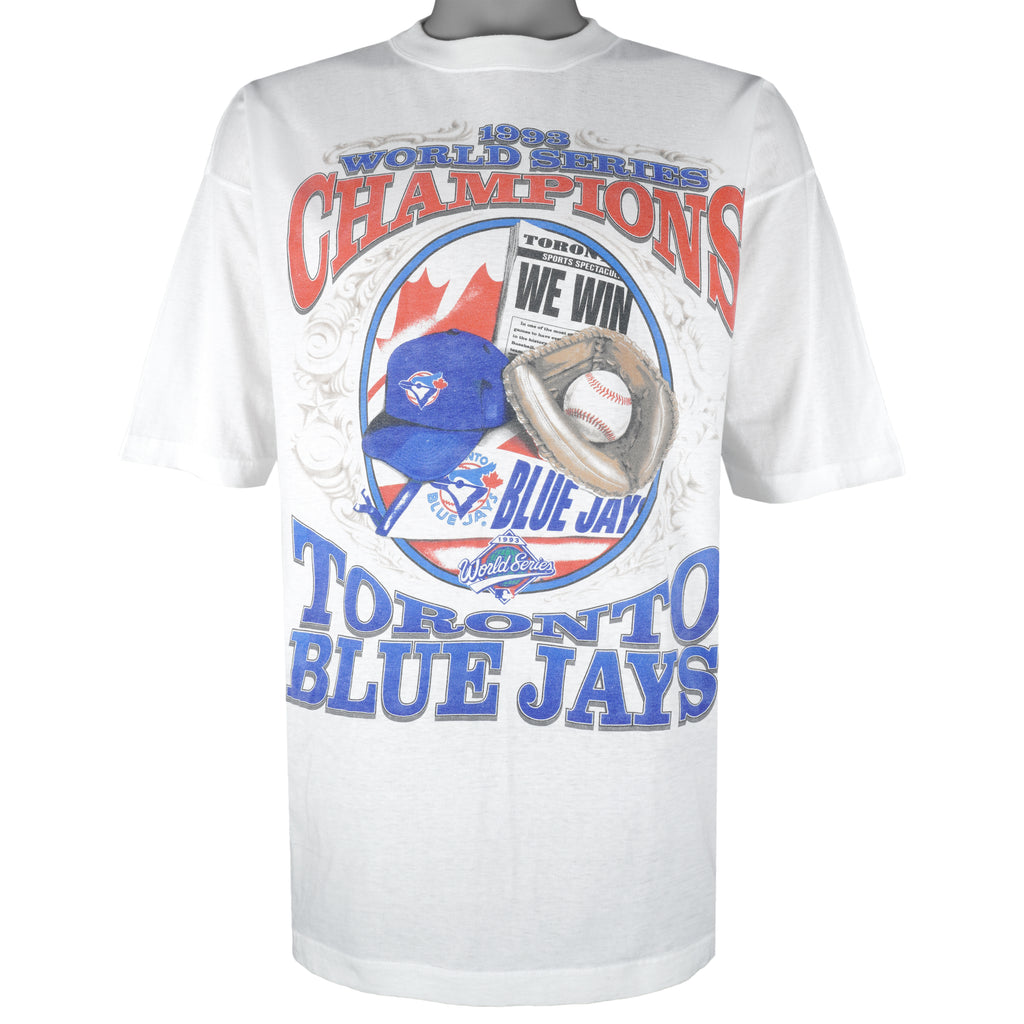 MLB (Sogo) - Toronto Blue Jays Single Stitch T-Shirt 1993 Large Vintage Retro Baseball