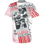 MLB (Anvil) - Philadelphia Phillies Darren Daulton AOP T-Shirt 1990s Large Vintage Retro Baseball