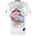 NBA (Link) - All Star Logos Team Western Single Stitch T-Shirt 1990s Large Vintage Retro Basketball