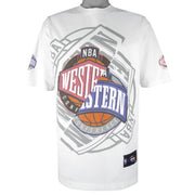 NBA (Link) - All Star Logos Team Western Single Stitch T-Shirt 1990s Large Vintage Retro Basketball