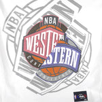 NBA (Link) - All Star Logos Team Western Single Stitch T-Shirt 1990s Large Vintage Retro Basketball