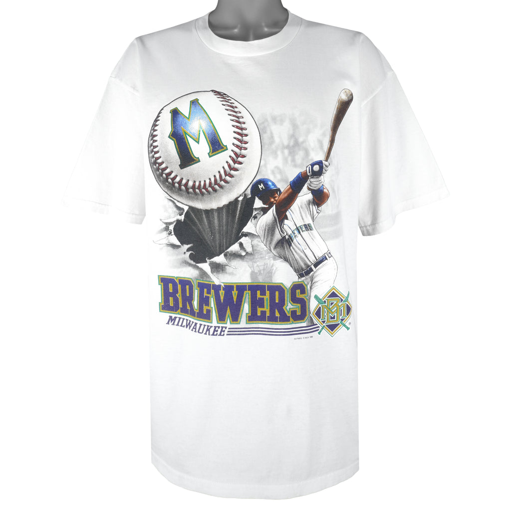 MLB (Lee) - Milwaukee Brewers Baseball T-Shirt 1998 XX-Large Vintage Retro Baseball
