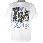 NBA (Homer) - Philadelphia 93ers Single Stitch T-Shirt 1990s Large Vintage Retro Baseketball