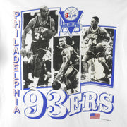 NBA (Homer) - Philadelphia 93ers Single Stitch T-Shirt 1990s Large Vintage Retro Baseketball