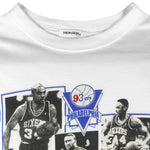 NBA (Homer) - Philadelphia 93ers Single Stitch T-Shirt 1990s Large Vintage Retro Baseketball
