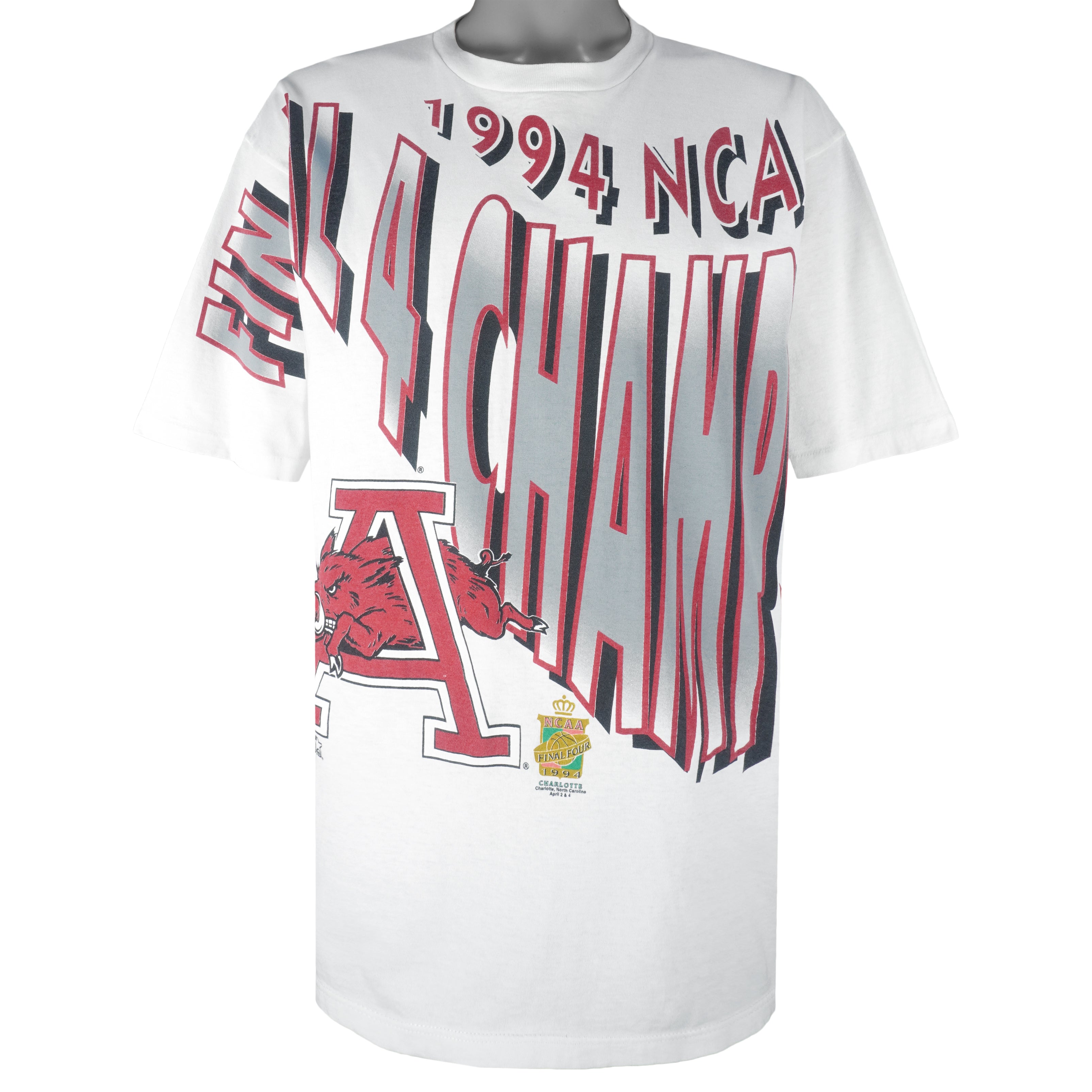 Starter (NCAA) - Arkansas Razorbacks Final 4 Champs Single Stitch T-Shirt 1994 X-Large Vintage Retro College