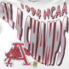 Starter (NCAA) - Arkansas Razorbacks Final 4 Champs Single Stitch T-Shirt 1994 X-Large Vintage Retro College
