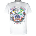 NHL - Pittsburgh Penguins VS Minnesota North Stars Single Stitch T-Shirt 1991 Large Vintage Retro Hockey