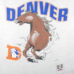 NFL (Nutmeg) - Denver Broncos Breakout Single Stitch T-Shirt 1990s X-Large Vintage Retro Football