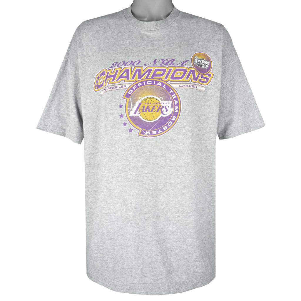 NBA (Tour Champ) - Los Angeles Lakers Champions T-Shirt 2000 XX-Large Vintage Retro Basketball