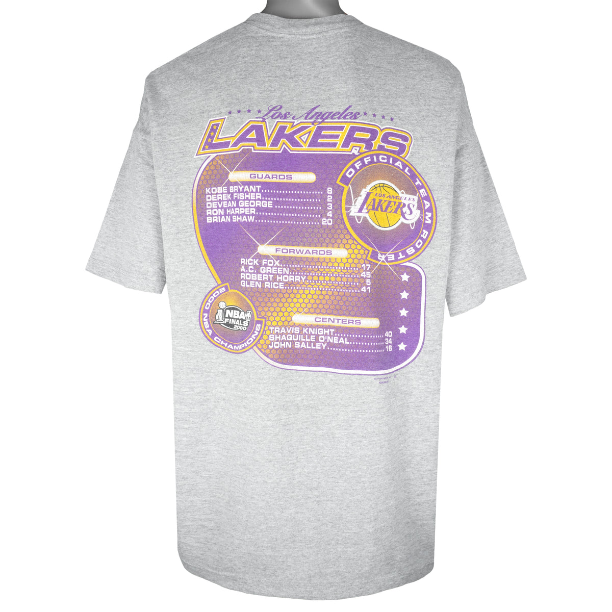 NBA (Tour Champ) - Los Angeles Lakers Champions T-Shirt 2000 XX-Large Vintage Retro Basketball