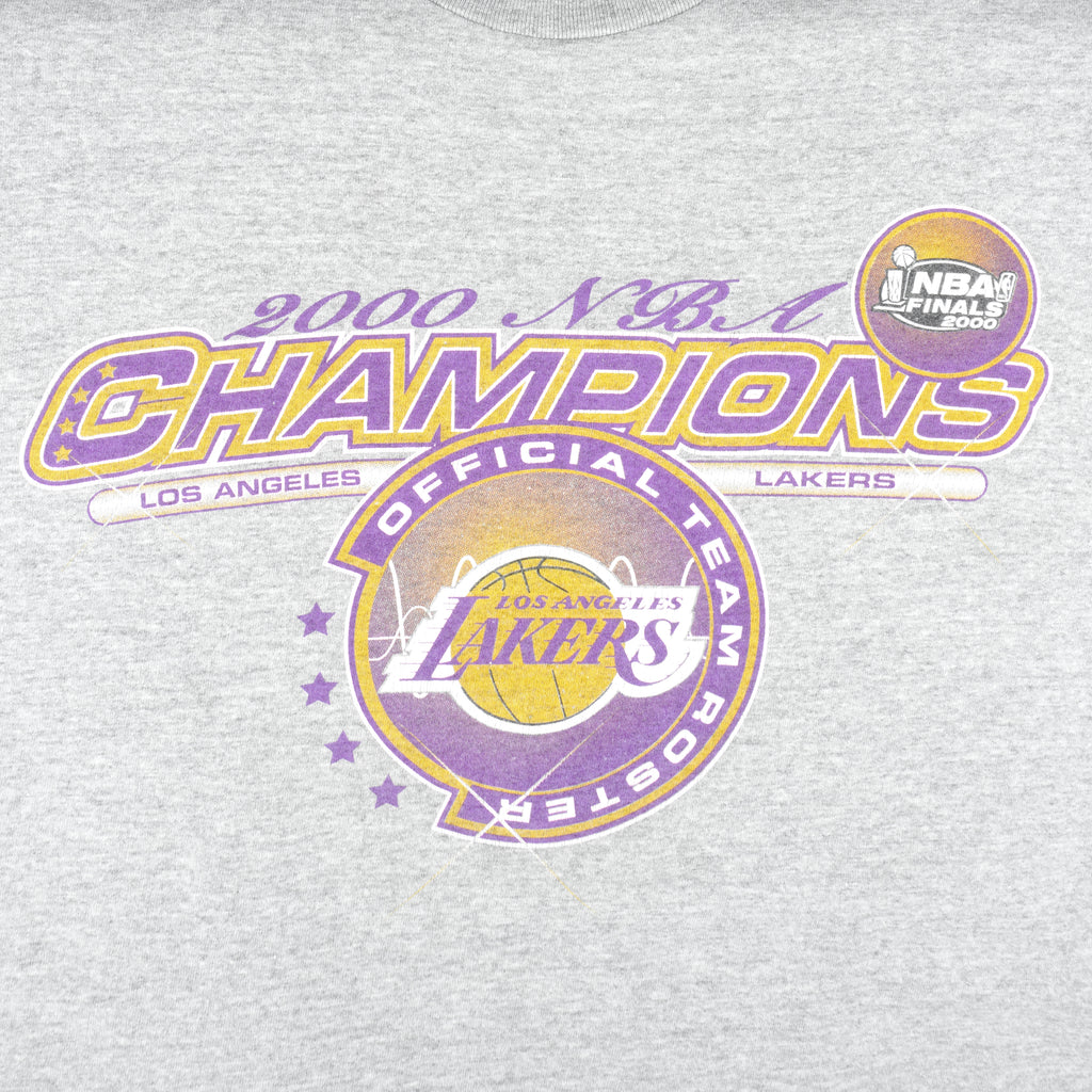 NBA (Tour Champ) - Los Angeles Lakers Champions T-Shirt 2000 XX-Large Vintage Retro Basketball