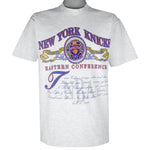 NBA (Nutmeg) - New York Knicks Single Stitch T-Shirt 1990s Large Vintage Retro Basketball