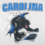 NFL (Nutmeg) - Carolina Panthers Breakout Big Logo Single Stitch T-Shirt 1993 X-Large Vintage Retro Football