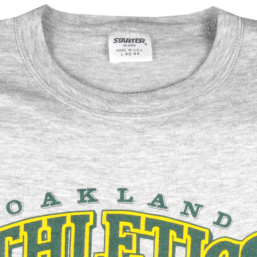 Starter - Oakland Athletics Single Stitch T-Shirt 1988 Large Vintage Retro Baseball