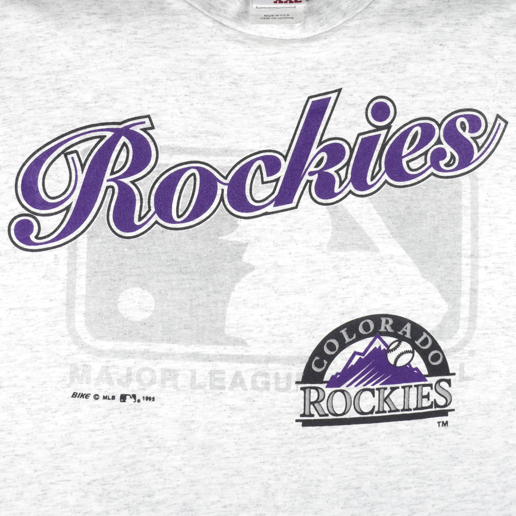 MLB (Bike) - Colorado Rockies Single Stitch T-Shirt 1995 XX-Large Vintage Retro Baseball