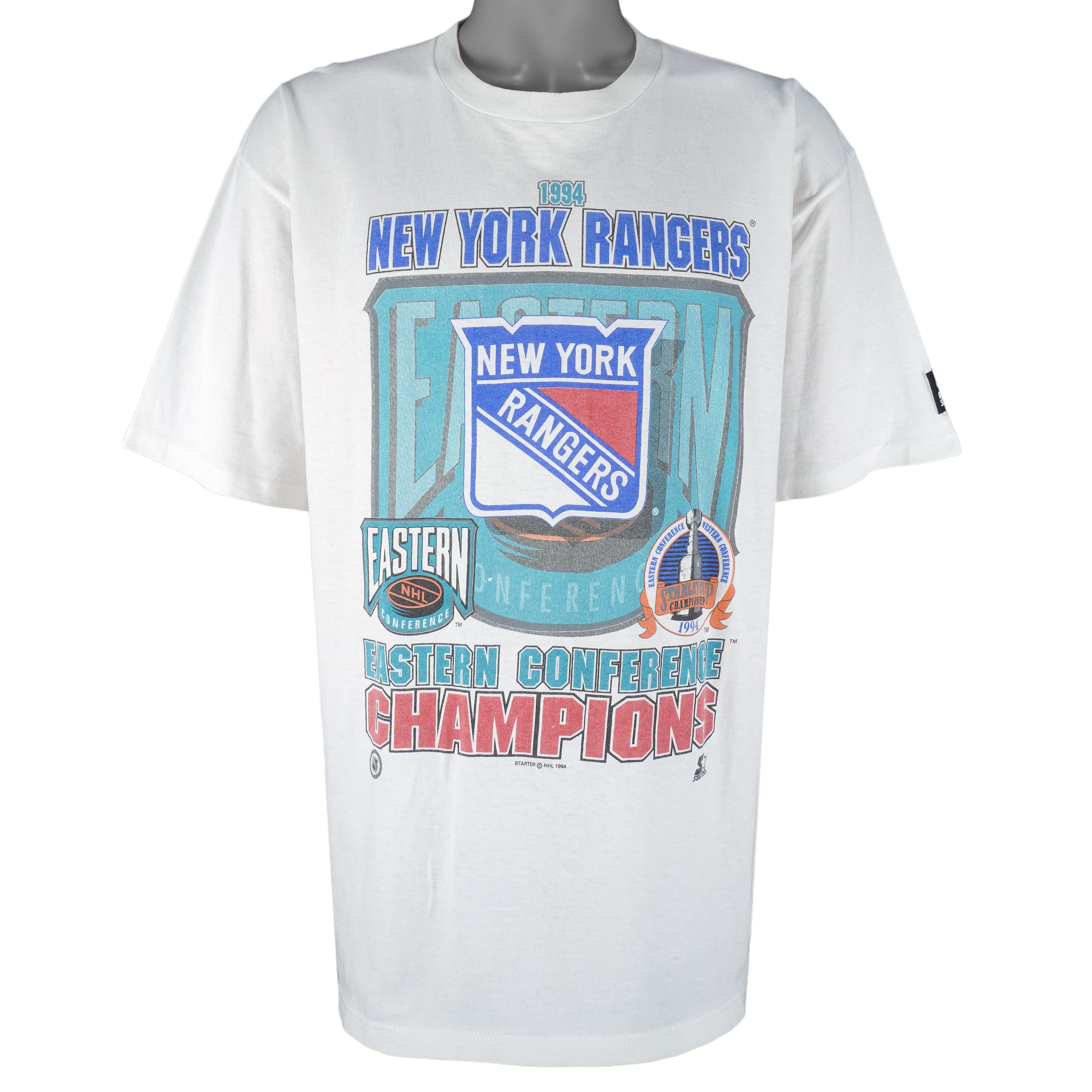 Vintage Starter - New York Rangers Stanley Cup Champions T-Shirt 1994 X-Large