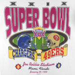 Starter (NFL) - Super Bowl 29th 49ers VS Chargers Matchups T-Shirt 1995 X-Large Vintage Retro Football