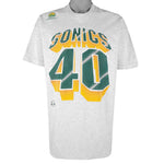 NBA (Salem) - Seattle SuperSonics Shawn Kemp #40 Single Stitch T-Shirt 1990s X-Large