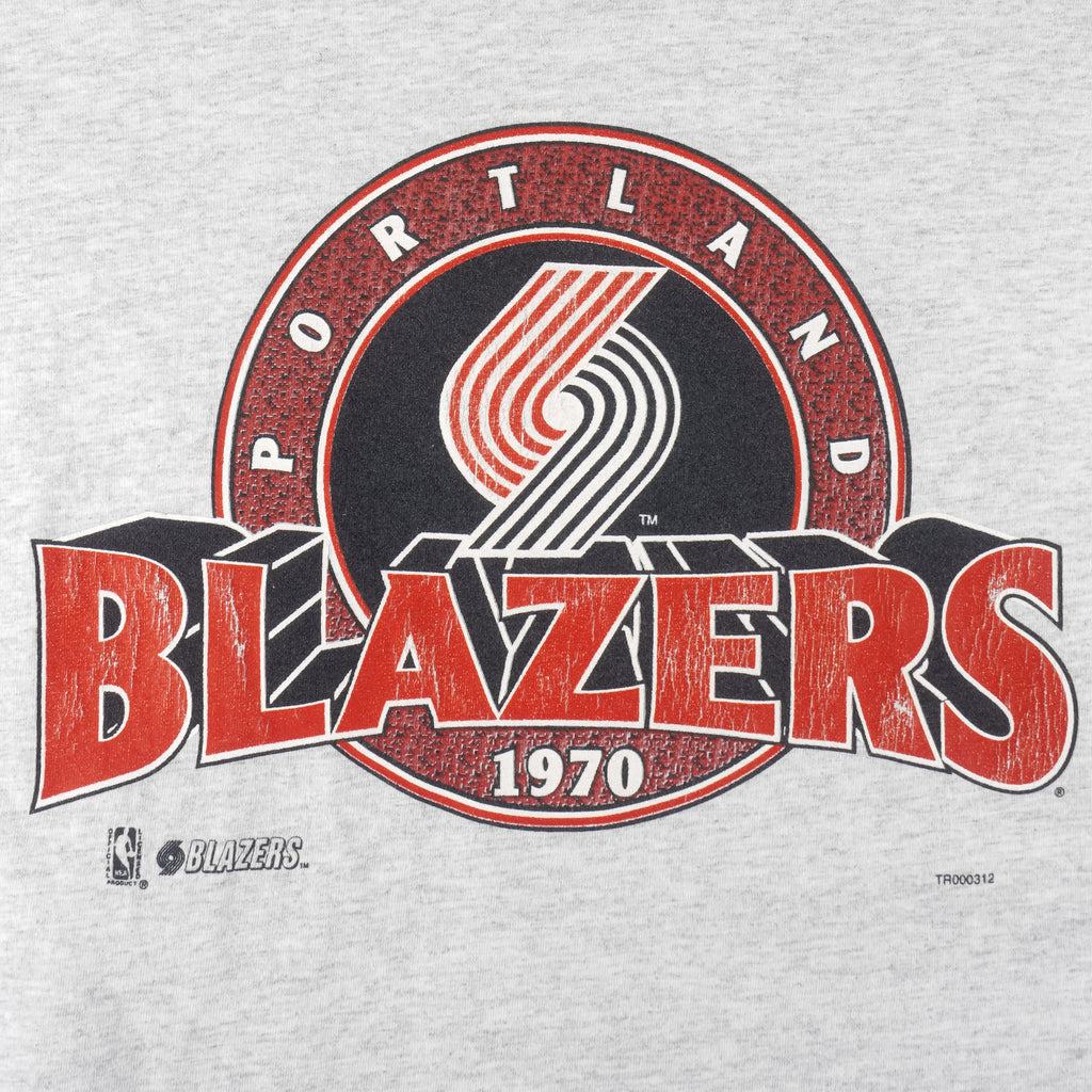 NBA (Signal Sport) - Portland Blazers Single Stitch T-Shirt 1990s X-Large Vintage Retro Basketball