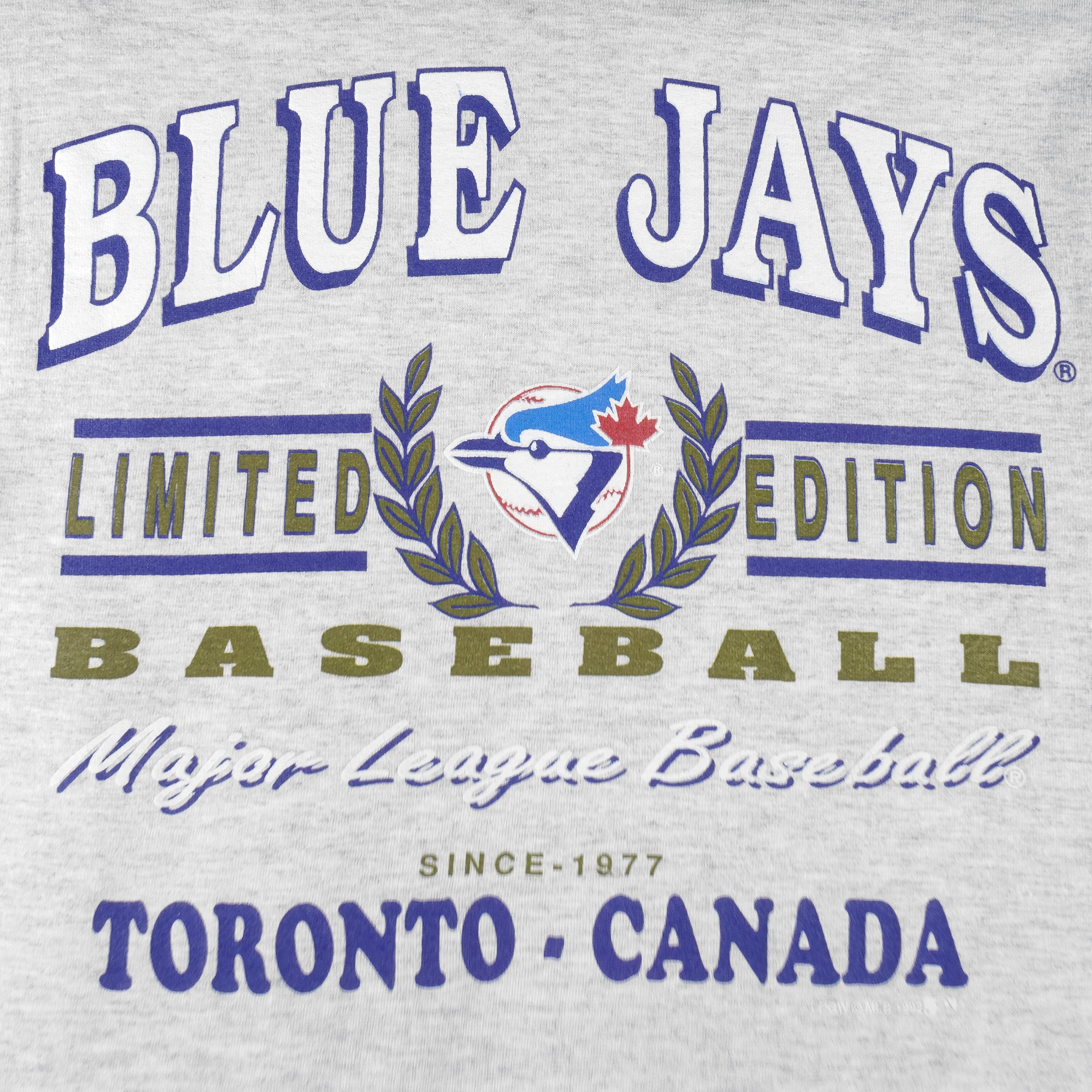 MLB (Waves) - Toronto Blue Jays Single Stitch T-Shirt 1990s Small Youth Vintage Retro Baseball