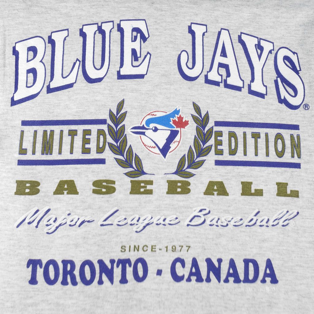 MLB (Waves) - Toronto Blue Jays Single Stitch T-Shirt 1990s Small Youth Vintage Retro Baseball