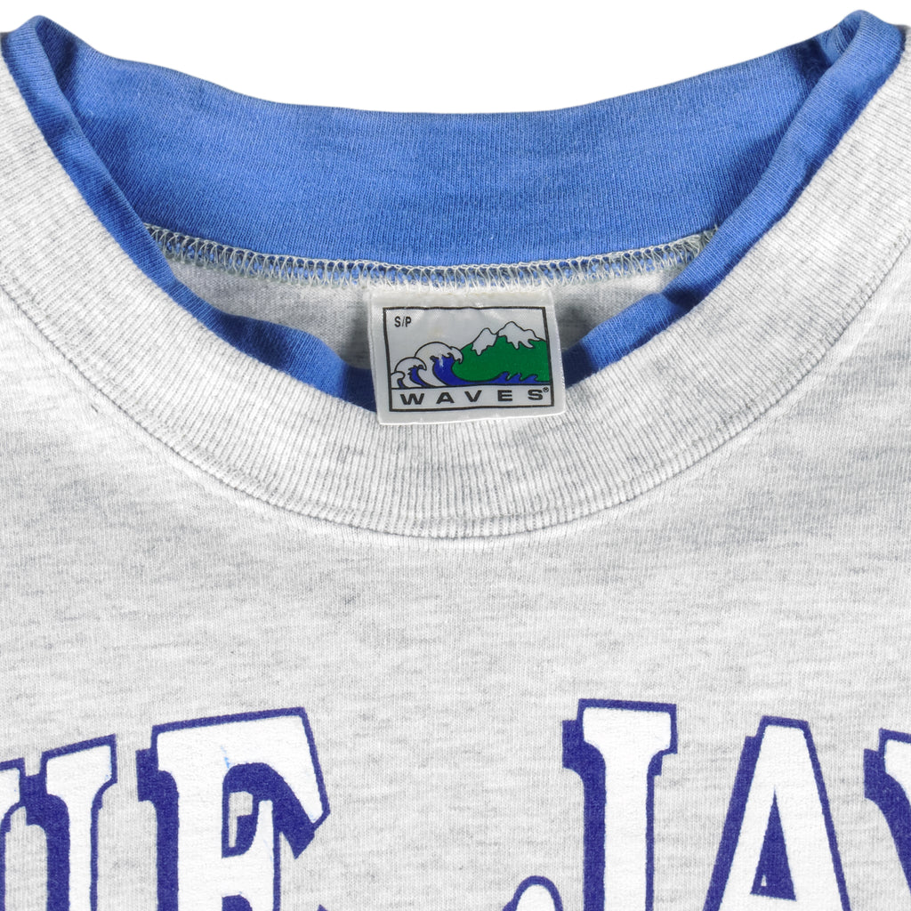 MLB (Waves) - Toronto Blue Jays Single Stitch T-Shirt 1990s Small Youth Vintage Retro Baseball