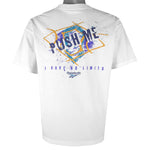 Reebok - Go Ahead Push Me I Have No Limits Single Stitch T-Shirt 1990s Large