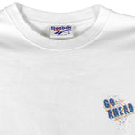 Reebok - White Go Ahead Single Stitch T-Shirt 1990s Large Vintage Retro