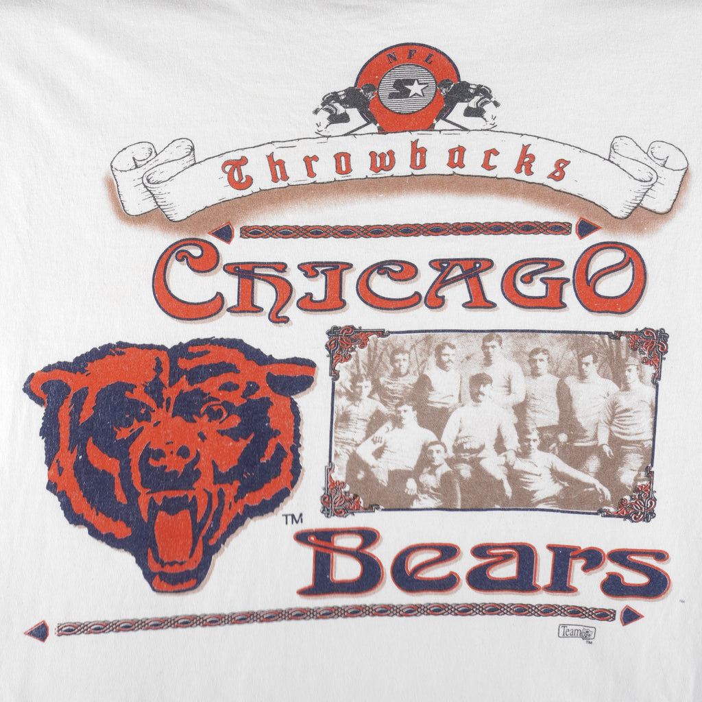 Starter - Chicago Bears Trowbacks Single Stitch T-Shirt 1990s Large Vintage Retro Football