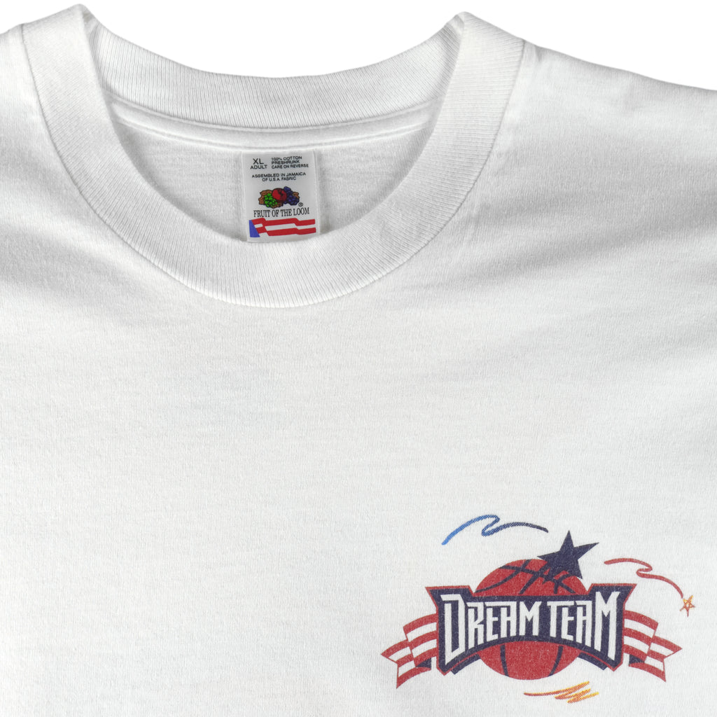 NBA - USA Dream Team Basketball Single Stitch T-Shirt 1990s X-Large Vintage Retro Basketball