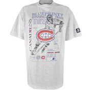 Starter - Montreal Canadiens Winning Team Single Stitch T-Shirt 1992 X-Large Vintage Retro Hockey