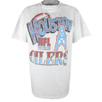 NFL (Trench) - Houston Oilers Single Stitch T-Shirt 1990s X-Large Vintage Retro Football