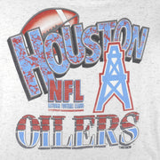 NFL (Trench) - Houston Oilers Single Stitch T-Shirt 1990s X-Large Vintage Retro Football
