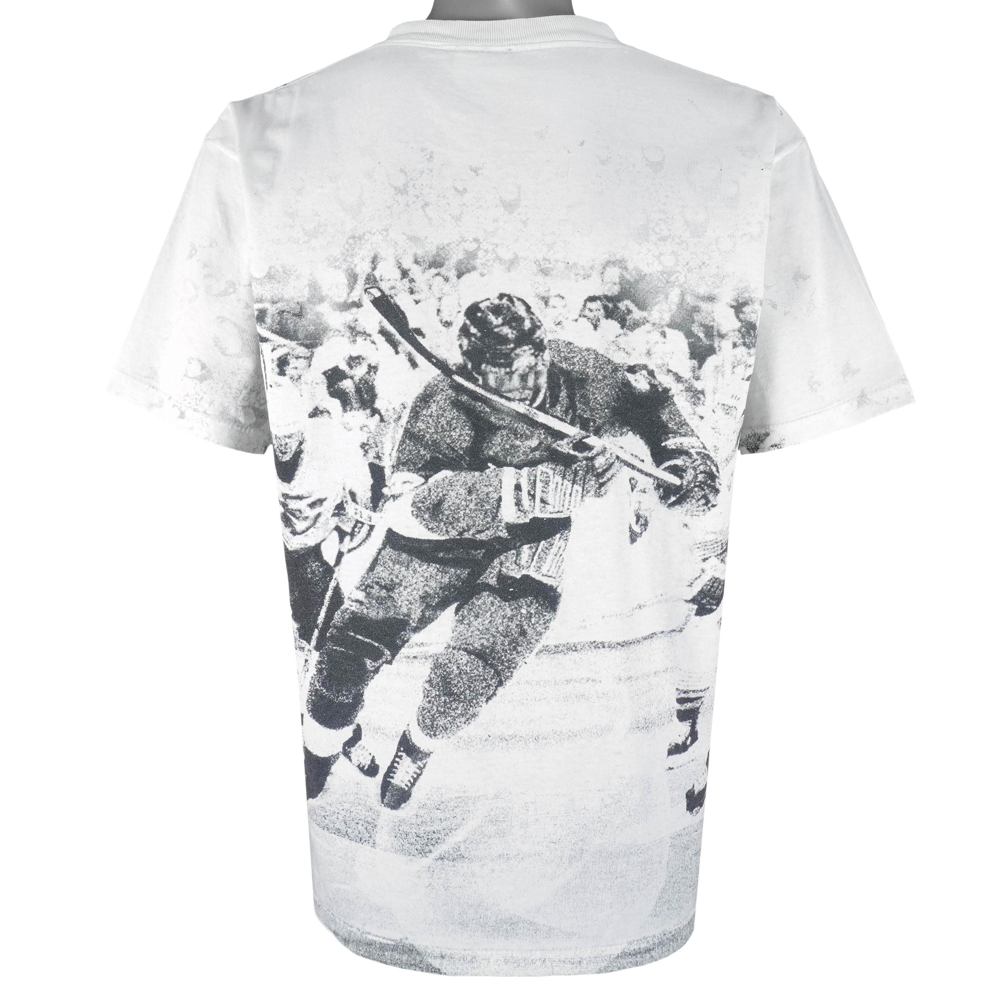NHL (All Sport) - Philadelphia Flyers All Over Print T-Shirt 1990s Large Vintage Retro Hockey