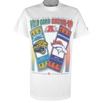 NFL (Pro Player) - Denver Broncos VS Jacksonville Jaguars Single Stitch T-Shirt 1990s Medium Vintage Retro Football