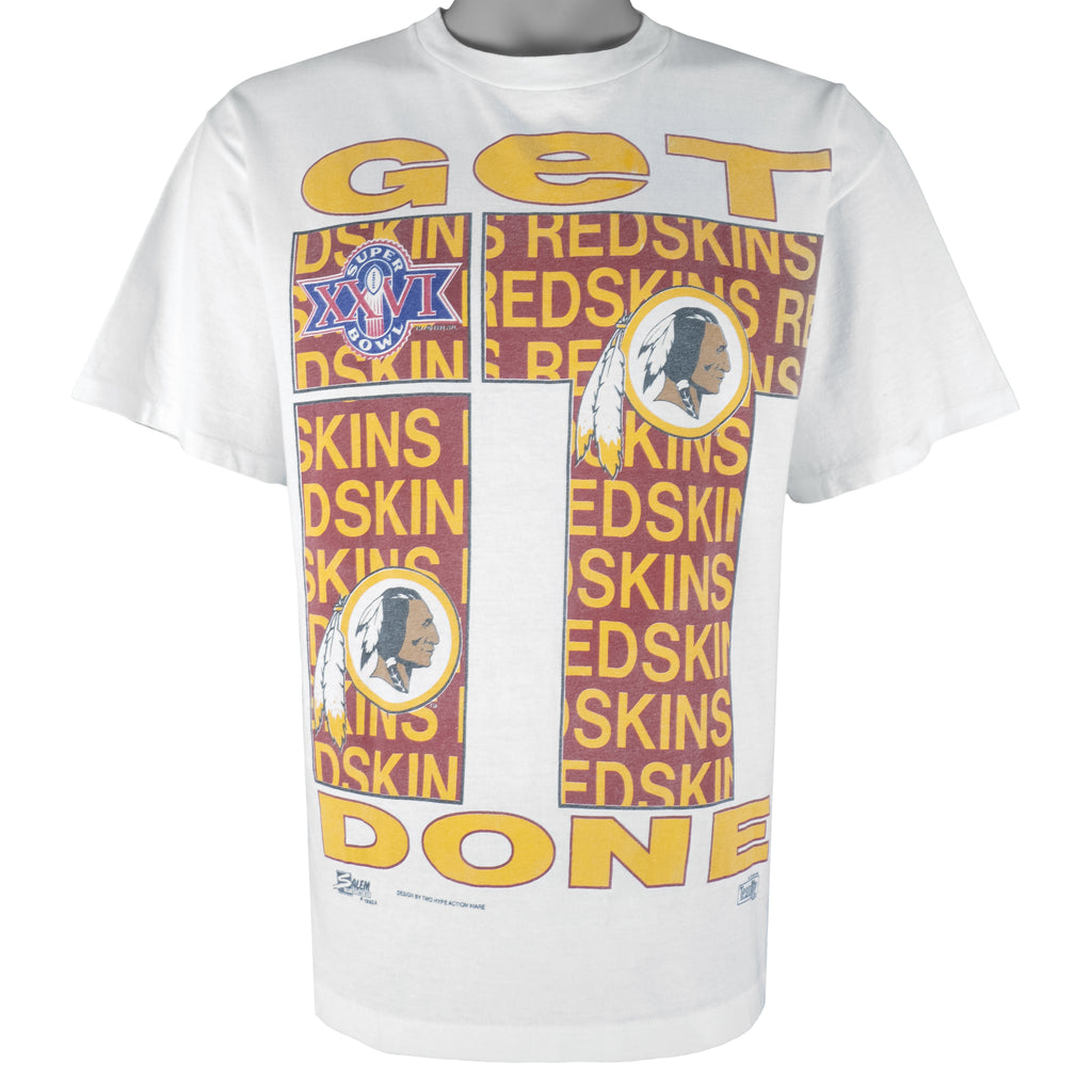 NFL (Salem) - Washington Red Skins Single Stitch T-Shirt 1992 Large Vintage Retro Football