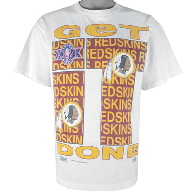 NFL (Salem) - Washington Redskins Get It Done Single Stitch T-Shirt 1992 Large